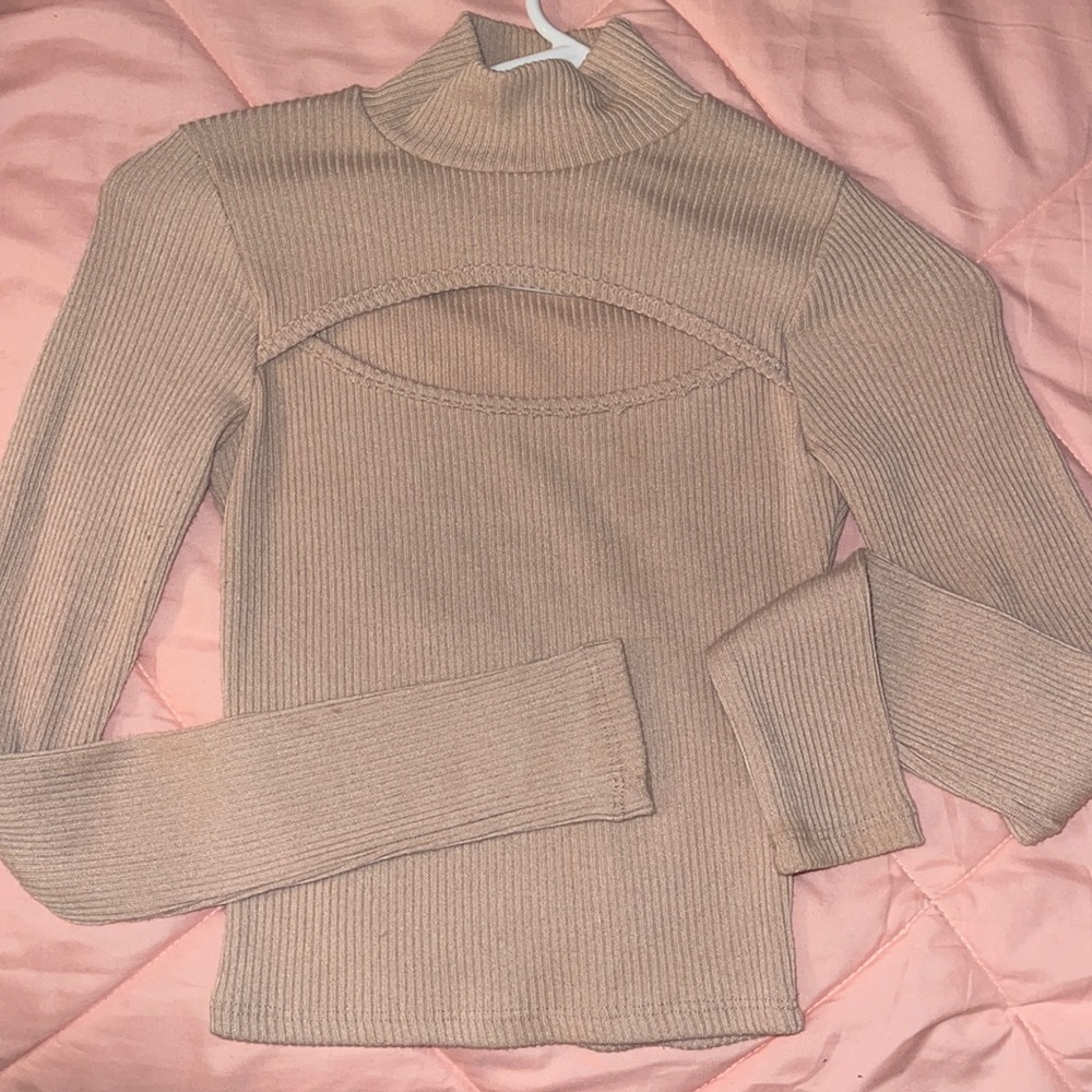 Beige Crop Top